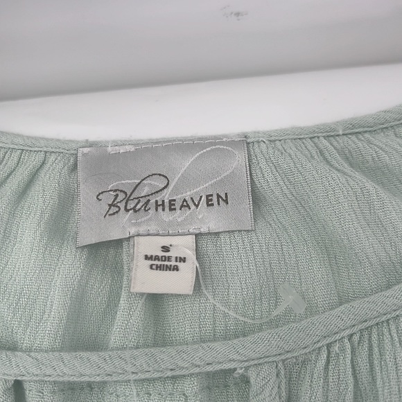 Blu Heaven Muslin Lace Trim Tunic - Picture 6 of 9